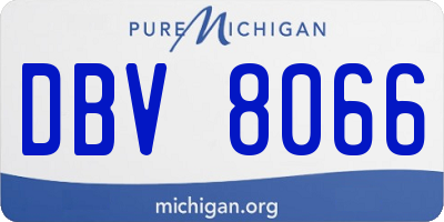 MI license plate DBV8066