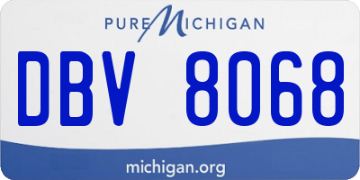 MI license plate DBV8068