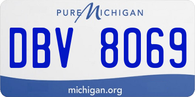 MI license plate DBV8069