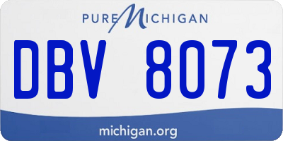 MI license plate DBV8073