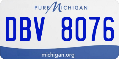 MI license plate DBV8076