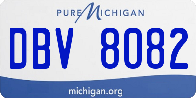 MI license plate DBV8082