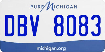 MI license plate DBV8083