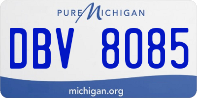 MI license plate DBV8085