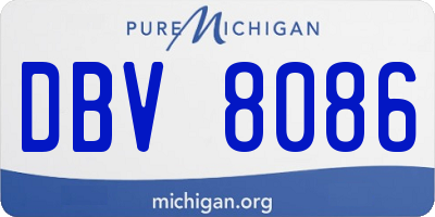 MI license plate DBV8086