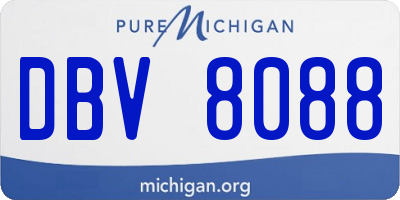 MI license plate DBV8088