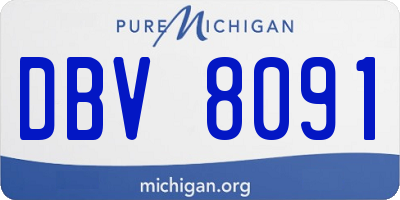 MI license plate DBV8091