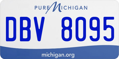 MI license plate DBV8095