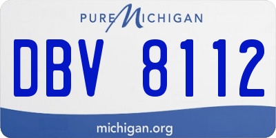 MI license plate DBV8112