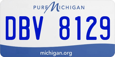 MI license plate DBV8129
