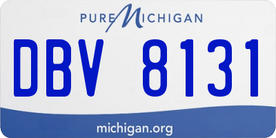 MI license plate DBV8131