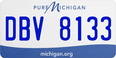 MI license plate DBV8133