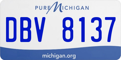 MI license plate DBV8137