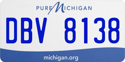 MI license plate DBV8138