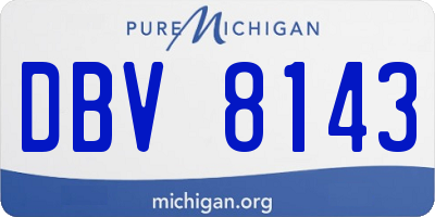 MI license plate DBV8143