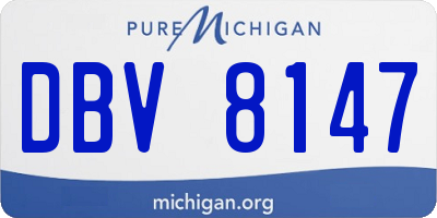 MI license plate DBV8147