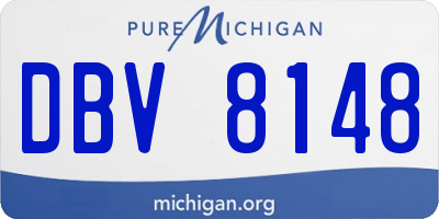 MI license plate DBV8148