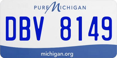 MI license plate DBV8149