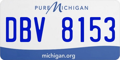 MI license plate DBV8153