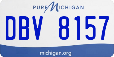 MI license plate DBV8157
