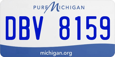 MI license plate DBV8159