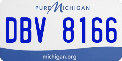 MI license plate DBV8166