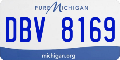 MI license plate DBV8169