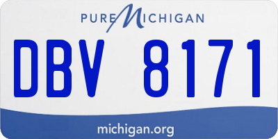 MI license plate DBV8171