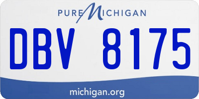MI license plate DBV8175