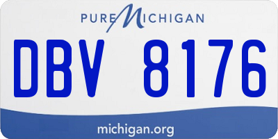 MI license plate DBV8176
