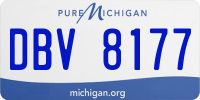MI license plate DBV8177