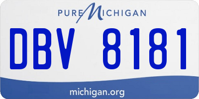MI license plate DBV8181
