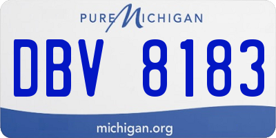 MI license plate DBV8183