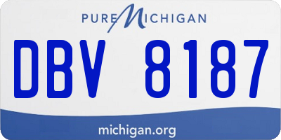 MI license plate DBV8187