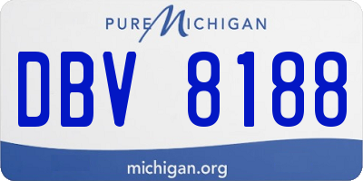 MI license plate DBV8188