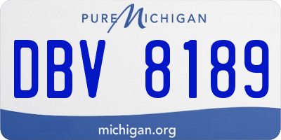 MI license plate DBV8189