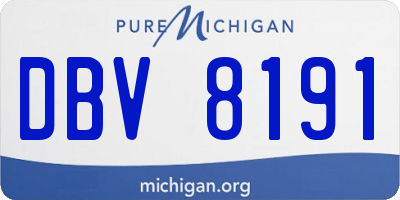 MI license plate DBV8191