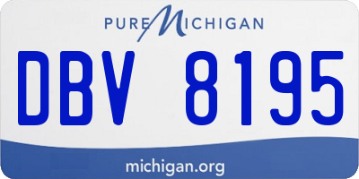 MI license plate DBV8195
