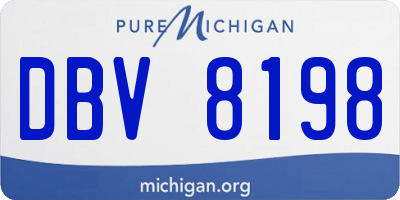 MI license plate DBV8198