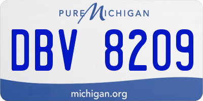 MI license plate DBV8209