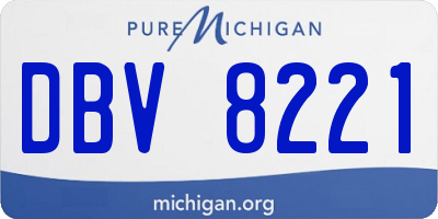 MI license plate DBV8221
