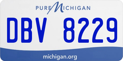 MI license plate DBV8229