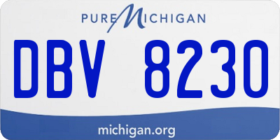 MI license plate DBV8230