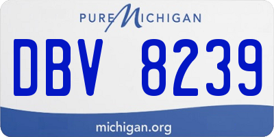 MI license plate DBV8239