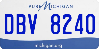 MI license plate DBV8240