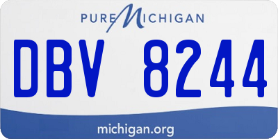 MI license plate DBV8244