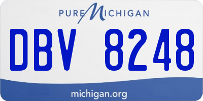 MI license plate DBV8248