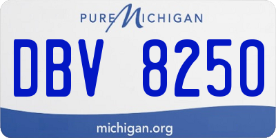 MI license plate DBV8250