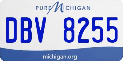 MI license plate DBV8255