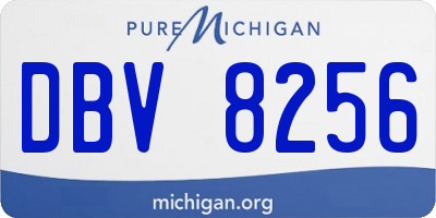 MI license plate DBV8256